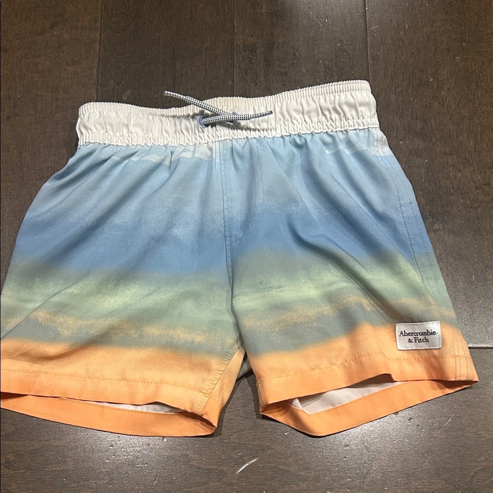 Abercrombie Kids Blue and Orange Swim Trunks